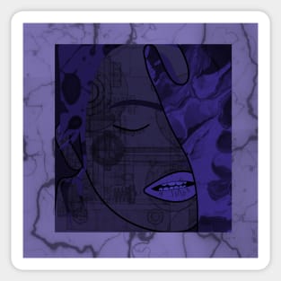 Purple Girl Sticker